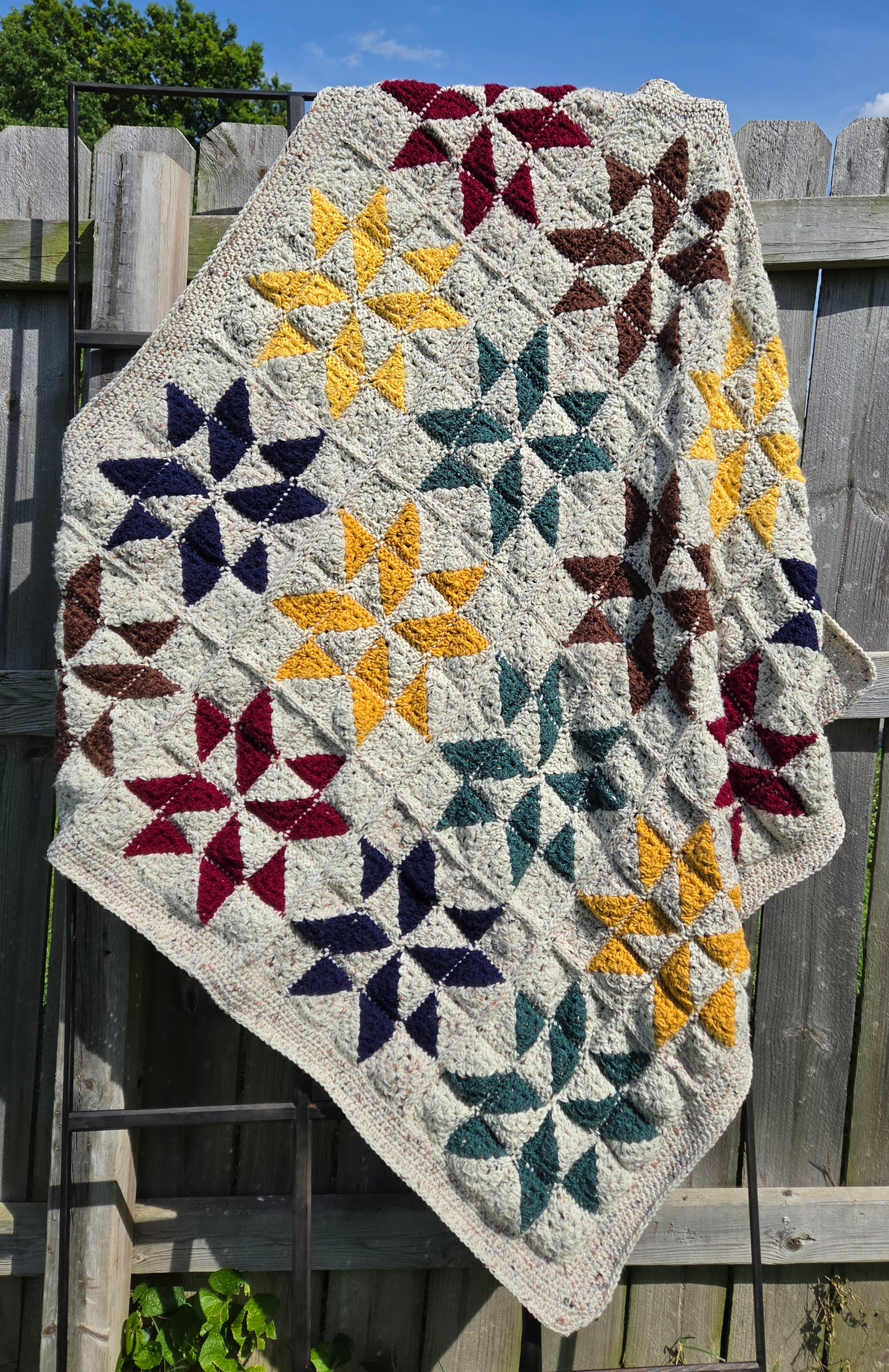 Americana Star Crochet Blanket — Heirloom-Quality Throw