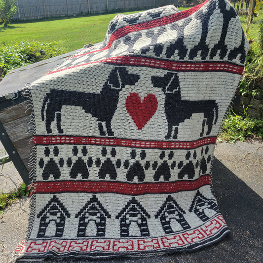 Darling Dachshund Mosaic Blanket