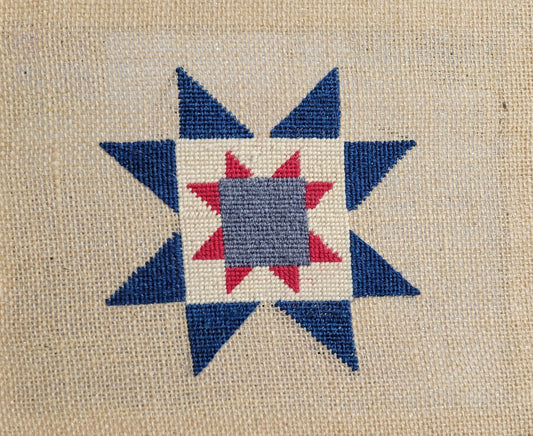 Sawtooth Star Quilt block wall hanging