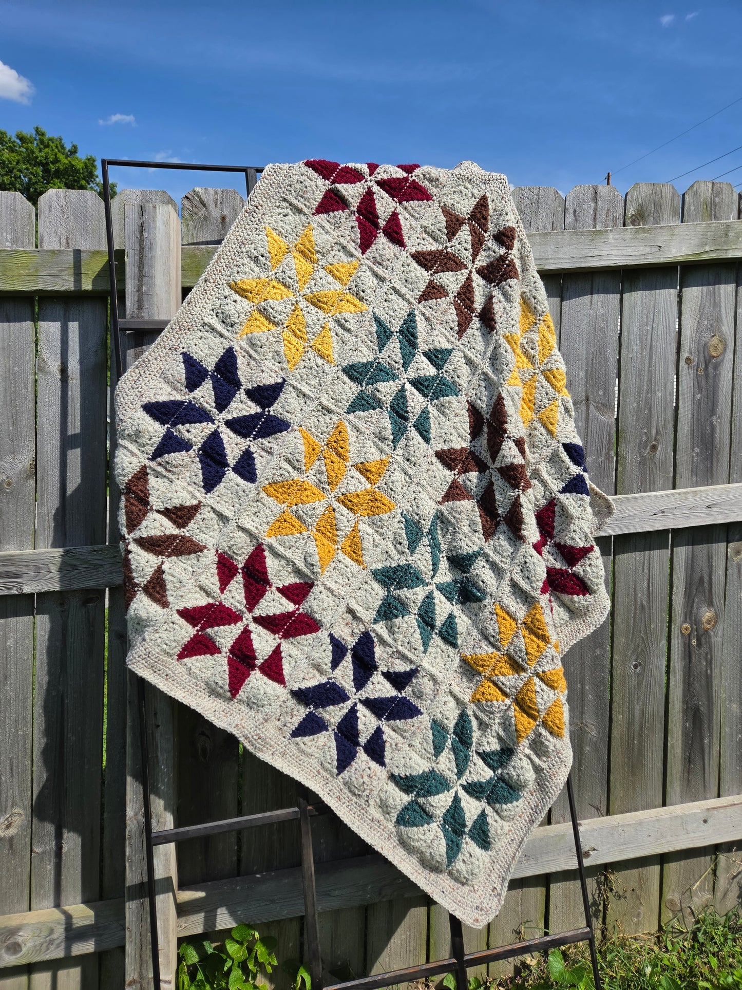Americana Star Crochet Blanket — Heirloom-Quality Throw