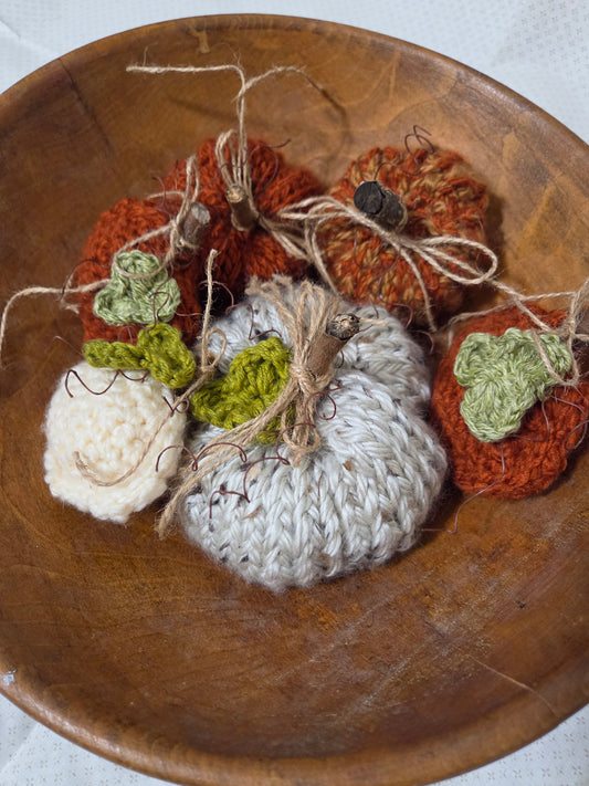 Handcrafted Crochet Pumpkins — Rustic Fall Décor