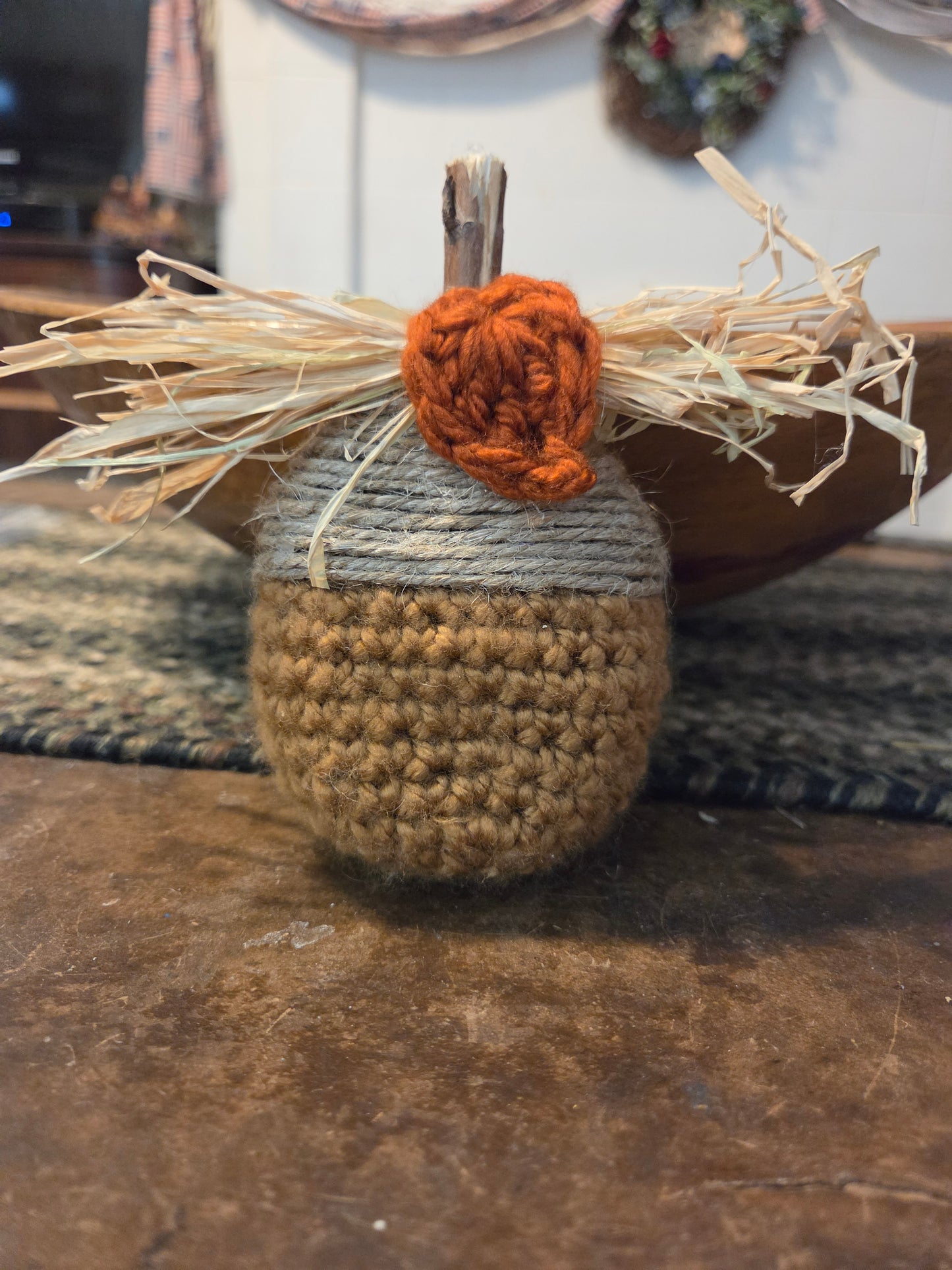 Handmade Primitive Crochet Acorns – Rustic Fall Bowl Fillers