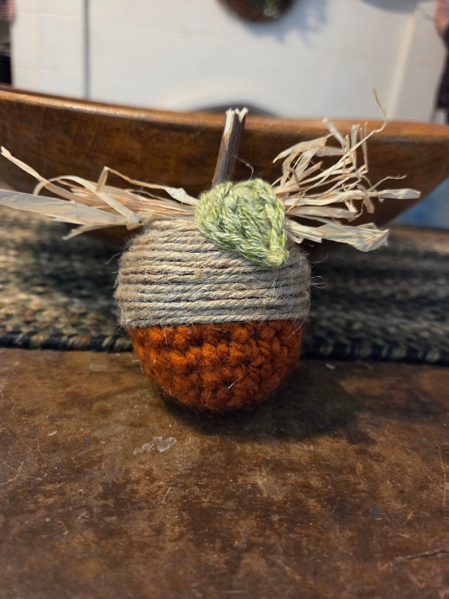 Handmade Primitive Crochet Acorns – Rustic Fall Bowl Fillers