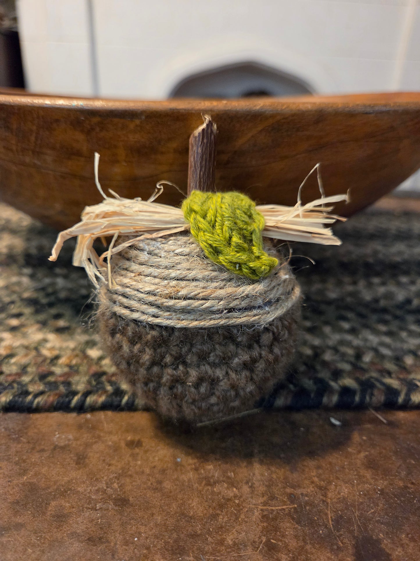 Handmade Primitive Crochet Acorns – Rustic Fall Bowl Fillers