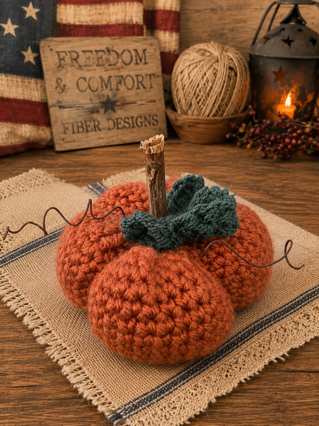 Handcrafted Crochet Pumpkins — Rustic Fall Décor
