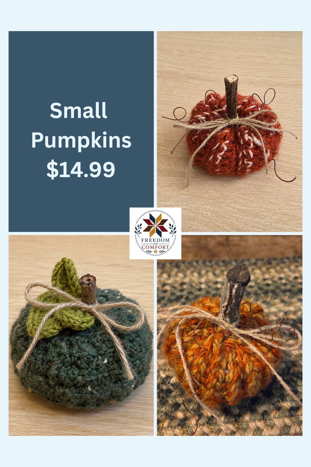 Handcrafted Crochet Pumpkins — Rustic Fall Décor