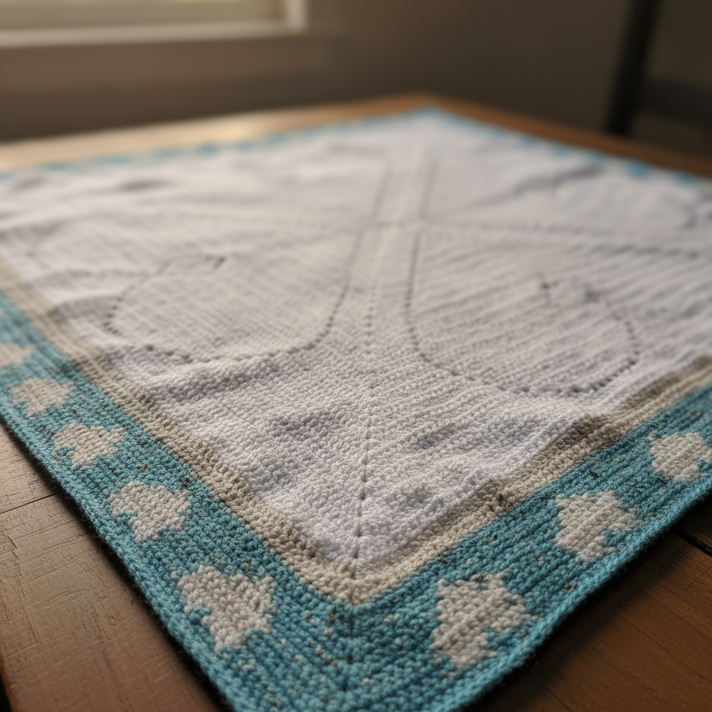 Amore Hearts Baby Blanket close-up