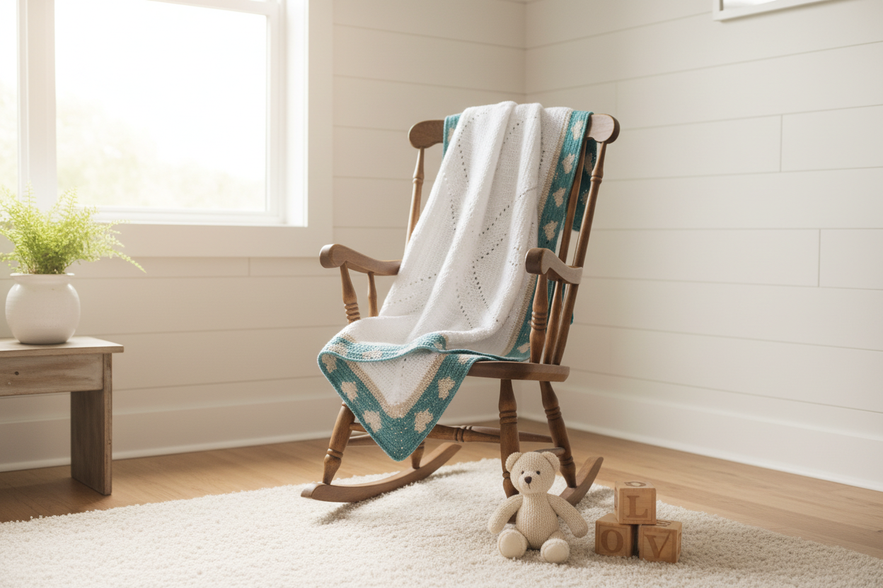 Amore Hearts Baby Blanket room scene